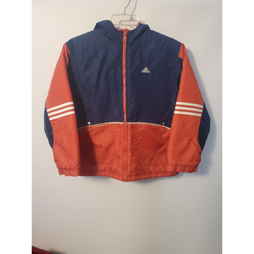Boys Adidas Winter Coat Blue Orange Size XL 18-20